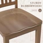 COLAMY Wooden Dining Chairs Set of 6, Solid Rubberwood Kitchen & Dining Room Chairs, Farmhouse Rustic Side Chairs for Dining Table, Anti-Slip Protection, Classic Windsor Style Seating, Oak Light Brown