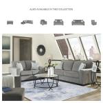 Signature Design by Ashley Altari Modern Rectangular Accent Ottoman, Light Gray