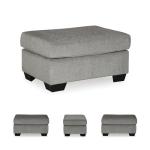 Signature Design by Ashley Altari Modern Rectangular Accent Ottoman, Light Gray