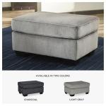 Signature Design by Ashley Altari Modern Rectangular Accent Ottoman, Light Gray