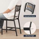 HOOBRO Dining Chairs Set of 2, Wooden Kitchen Chairs with Metal Frame, Industrial Dining Chairs with Back, Easy to Assemble, Farmhouse Dining Chairs for Living Room, Black BB39CD01