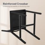 HOOBRO Dining Chairs Set of 2, Wooden Kitchen Chairs with Metal Frame, Industrial Dining Chairs with Back, Easy to Assemble, Farmhouse Dining Chairs for Living Room, Black BB39CD01