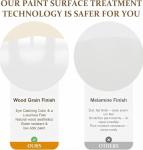 RoyalCraft 59" Buffet Cabinet with Storage, Vintage Sideboard with Adjustable Shelves & Carved Handle, Mid Century Modern Painted Credenza Coffee Bar for Kitchen, Dining Room, Satin White