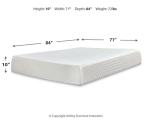 Signature Design by Ashley California King Size Chime 10 Inch Medium Firm Memory Foam Mattresswith Green Tea & Charcoal Gel for Pressure Relief, Fiberglass Free, Mattress In A Box