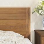 Cozyman Wood Platform Bed Frame King Size with Headboard, Camas King, Acacia Wood, No Box Spring Needed, Easy Assembly, Dark Wood