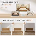 Cozyman Wood Platform Bed Frame King Size with Headboard, Camas King, Acacia Wood, No Box Spring Needed, Easy Assembly, Dark Wood