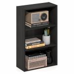 Furinno Basic Book Shelf, 3-Tier Bookshelf, Cube Storage Organizer Bookcase with Open Shelf, 7 x 17 x 26, for Living Room, Bedroom, Home Office, Espresso