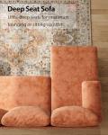 TROMIRY U-Shaped Sectional Couches for Living Room | 112 Inch Modern Sectional Couch | Orange Chenille Sofa with Double Chaise for Apartment