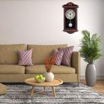 jomparis Pendulum Wall Clock Gifts for Dad,Dad Gifts for Christmas Retro Quartz Decorative Battery Operated Wall Clock for Living Room, Office, Home Decor(16 Inch, Bronze)