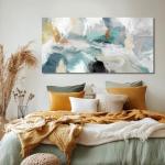 SOUGUAN Canvas Wall Art for Living Room Abstract Pictures Green Wall Decor Home Decor Teal Print Arts for Office 24"x48"