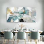 SOUGUAN Canvas Wall Art for Living Room Abstract Pictures Green Wall Decor Home Decor Teal Print Arts for Office 24"x48"