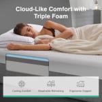 Novilla 14 Inch King Size Memory Foam Mattress in a Box, Pressure Relieving & Plush Comfort, Bliss, Grey