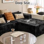 Sectional couches for Living Room Corduroy Couch, 104" Cloud Sectional Couch with L-Shape Chaise, Modern Modular Sofa, Deep Seat Comfort, No Assembly Required(Plush Corduroy, Right Facing Chaise)