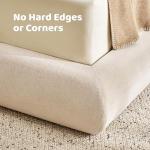 RECCI AirFrame Half-Moon Upholstered King Platform Bed Frame, Velvet Curved Arched Base with Headboard, 5 Inch Fully Round Cushioned Foam, No Box Spring Needed, Easy Assembly