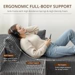 zzlay Modular Sectional L-Shaped Sofa with Deep Seat, Modern Boneless Comfy Corduroy Fluffy Couch with Side Pockets and Anti-Slip & Floor-Friendly Bottom for Living Room, No Assembly, Dark Grey