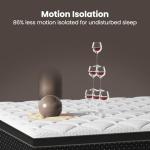 UniPon 14 Inch Extra Firm Queen Mattress, Hybrid Mattresses Hotel Collection with Extra Back & Hip Support, Deep Sleep & Zoned Support, Fiberglass-Free and CertiPUR-US Certified, 365-Night Trial