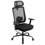 Meilocar Ergonomic Office Chair Mesh High Back, Office Desk Chair with Adjustable Lumbar Support, Rolling Work Chairs with Wheels and 3D Headrest, Black