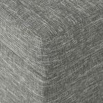 HomePop Square Storage Ottoman with Wood Legs, Slate Gray