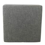 HomePop Square Storage Ottoman with Wood Legs, Slate Gray