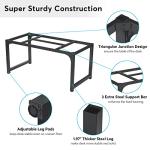 Tribesigns Modern Computer Desk, 63 x 31.5 inch Large Office Desk Computer Table Study Writing Desk Workstation for Home Office, Vintage Black Metal Frame