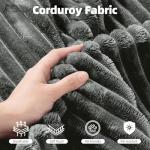 Mvpipi 118" Modern L Shaped Modular Sectional Sofa, Boneless Cloud Couch with Ottoman, Oversized Corduroy Couch Deep Seat, 30D Sponge for Indoor Living Room, No Assembly Required(Gray)