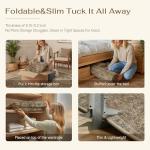 HUGEAR Area Rug 8x10 Vintage Brown Machine Washable Living Room Rugs Distressed Retro Floral Vacuumable Low Pile Carpet Bedroom Office Dining Room Laundry Room Non Slip Soft Lightweight