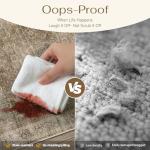 HUGEAR Area Rug 8x10 Vintage Brown Machine Washable Living Room Rugs Distressed Retro Floral Vacuumable Low Pile Carpet Bedroom Office Dining Room Laundry Room Non Slip Soft Lightweight