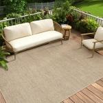 Easy Jute Neutral 6x9 Indoor Outdoor Rug Washable Modern Patio Rugs Non Slip Stain Resistant Easy Jute Dining Room Throw Carpet Large Area Rug for Porch Kitchen Bedroom Living Room Backyard, Tan