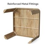 LITTLE TREE Square Dining Table with Rounded Corners, Modern 47" Kitchen Table for 4 People, Space Saving Dining Room Table for Kitchen (Light Walnut, MDF)