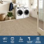 Easy Jute Neutral 6x9 Indoor Outdoor Rug Washable Modern Patio Rugs Non Slip Stain Resistant Easy Jute Dining Room Throw Carpet Large Area Rug for Porch Kitchen Bedroom Living Room Backyard, Tan