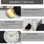 WALL Large Modern Abstract Metal Wall Art, Black and Gold Geometric Circles Wall Decoration, Contemporary Home Decor,59 × 24 in Wall Art for Living Room/Dinning Room/Bedroom/Entryway/Kitchen/Office