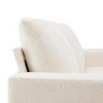 Comkei 89" 3 Seater Couches for Living Room Sofas Comfy Sectional Couch with 24" Deep Seat Loveseat Sofa for Small Apartment, Cream White