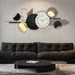 WALL Large Modern Abstract Metal Wall Art, Black and Gold Geometric Circles Wall Decoration, Contemporary Home Decor,59 × 24 in Wall Art for Living Room/Dinning Room/Bedroom/Entryway/Kitchen/Office