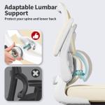 TRALT Office Chair Ergonomic Desk Chair, 330 LBS Home Mesh Office Desk Chairs with Wheels, Comfortable Gaming Chair, High Back Office Chair for Long Hours (Beige)