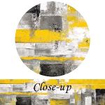 KREATIVE ARTS 3 Pieces Abstract Canvas Poster Prints Contemporary Creative Yellow Grey Picture Wall Art Framed Artwork Ready to Hang Living Room Bedroom Each Panel 12x16 Inches