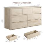 GarveeHome 7 Drawer Dresser for Bedroom, Wide Modern Chest of Drawers, Large Wood Dresser Wooden Storage Organizer for Living Room, Hallway Entryway