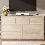 GarveeHome 7 Drawer Dresser for Bedroom, Wide Modern Chest of Drawers, Large Wood Dresser Wooden Storage Organizer for Living Room, Hallway Entryway