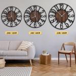 LEIKE Large Wall Clocks with Night Light Battery Operated,Silent Non Ticking,Rustic Modern Big Wood Clock for Living Room, Bedroom,Kitchen,Farmhouse,Office,Home Decor-24 Inch(Black-Arabic Number)