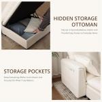 zzlay 146.4'' Modular Sectional Sofa with 2 Storage Ottoman, Oversized U Shaped Cloud Couch, Modern Comfy Chenille Deep Seat Sleeper Sofa, 6 Seat Convertible Couches for Living Room, Beige