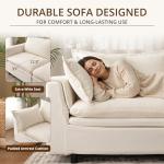 zzlay 146.4'' Modular Sectional Sofa with 2 Storage Ottoman, Oversized U Shaped Cloud Couch, Modern Comfy Chenille Deep Seat Sleeper Sofa, 6 Seat Convertible Couches for Living Room, Beige
