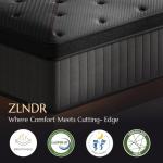 ZLNDR Aura 12 Inch Queen Hybrid Mattress for Master Bedroom and Shared Use, Medium Firm Memory Foam Pocket Spring Mattress, Breathable Cover, CertiPUR-US