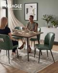 VASAGLE EKHO Collection - Dining Chairs Set of 4, Upholstered Kitchen Chairs, Comfortable Seat, Synthetic Leather with Stitching, Mid-Century Modern, Easy Assembly, with Storage Pocket, Forest Green