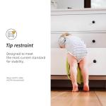 Signature Design by Ashley Lanolee Traditional Dresser with Framed Drawer Fronts and Tapered Feet, 7 Drawers, Satin Nickel Knobs, Wood, 36" High, Black