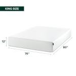 Zinus 12 Inch King Green Tea Memory Foam Mattress [New Version], Fiberglass Free, Medium Firm Feel, Zoned Pressure Relief, Certified Safe Foams & Fabric, Mattress in A Box