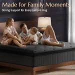 ZLNDR Aura 12 Inch Queen Hybrid Mattress for Master Bedroom and Shared Use, Medium Firm Memory Foam Pocket Spring Mattress, Breathable Cover, CertiPUR-US