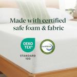 Zinus 12 Inch King Green Tea Memory Foam Mattress [New Version], Fiberglass Free, Medium Firm Feel, Zoned Pressure Relief, Certified Safe Foams & Fabric, Mattress in A Box