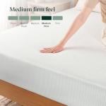 Zinus 12 Inch King Green Tea Memory Foam Mattress [New Version], Fiberglass Free, Medium Firm Feel, Zoned Pressure Relief, Certified Safe Foams & Fabric, Mattress in A Box