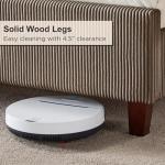 HOWE King Size Bed Frame with 61.4" Extra Tall Headboard, Corduroy Upholstered Bed with Vertical Wingback Headboard, No Box Spring Needed/Noise Free/Solid Wood Slats & Legs/Brown