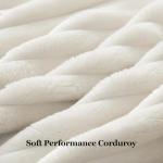 112 Inch U Shaped Sectional Couches for Living Room | Modern Cloud Couch with Double Chaise | 4 Seater Corduroy Sofa for Apartment | Warm White