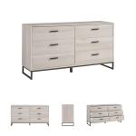 Signature Design by Ashley Socalle 6 Drawer 59" Dresser, Beige